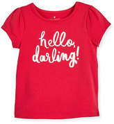 Thumbnail for your product : Kate Spade Hello Darling Stretch Jersey Tee, Pink, Size 7-14