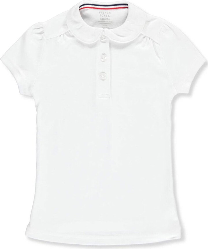 French Toast Short Sleeve Peter Pan Collar Polo Shirt (Little Girls & Big Girls)