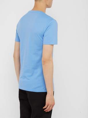 Polo Ralph Lauren Logo-embroidered Cotton-jersey T-shirt - Mens - Blue