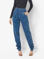 Thumbnail for your product : Michael Kors Collection High-Waisted Tapered Jeans