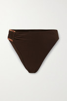 Thumbnail for your product : Anémone Embellished Bikini Briefs - Dark brown