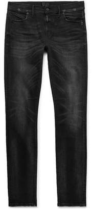 RtA Skinny-fit Distressed Stretch-denim Jeans - Black