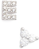 Thumbnail for your product : Nadri Initial Mismatched Stud Earrings