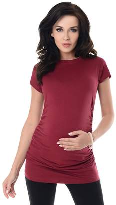 Purpless Maternity Plain Cotton Top Pregnancy T-Shirt Tee for Pregnant Women 5025
