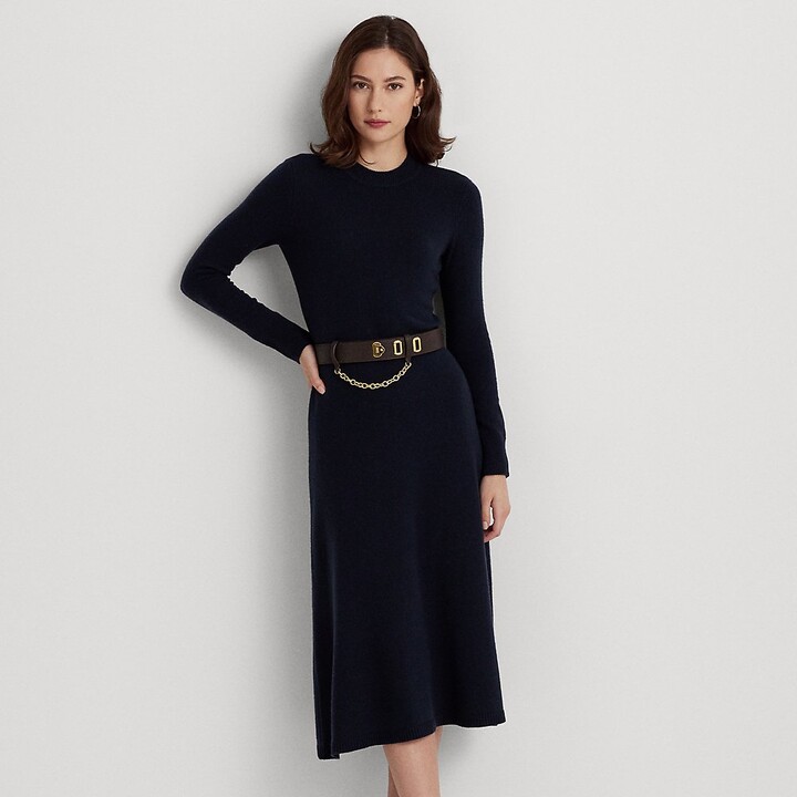 Lauren Ralph Lauren Ralph Lauren Wool-Blend Long-Sleeve Sweater Dress -  ShopStyle