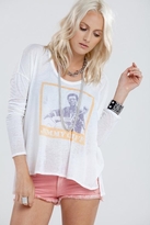 Thumbnail for your product : Chaser LA Jimmy Cliff Rebel in Me L/S Boxy Flow Tee in Cream