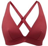 Thumbnail for your product : FORM AND FOLD The Tri Crossover-back D-g Bikini Top - Burgundy
