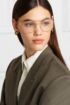 Thumbnail for your product : Fendi Aviator-style Gold-tone Optical Glasses