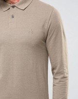 Thumbnail for your product : ASOS Long Sleeve Polo In Pique With Logo