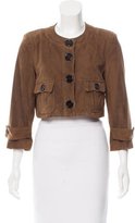 Thumbnail for your product : Burberry Suede Collarless Jacket