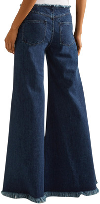 Marques Almeida Frayed Low-rise Flared Jeans