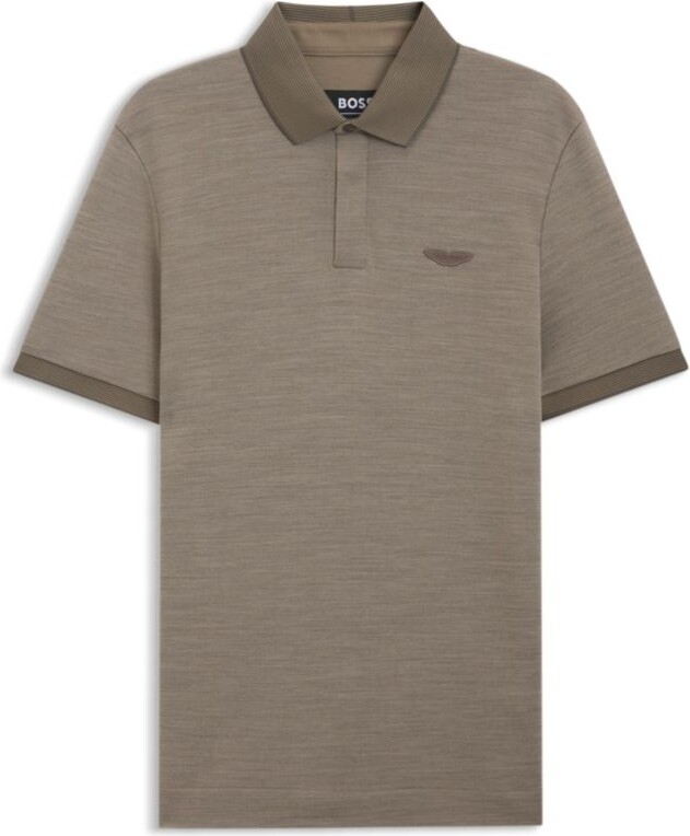 HUGO BOSS x ASTON MARTIN polo shirt in wool-cotton piqué