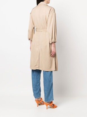 Liu Jo Notched-Collar Belted Trench Coat