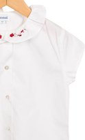 Thumbnail for your product : Jacadi Girls' Floral-Trimmed Button-Up Top