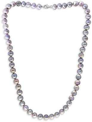 Effy Sterling Silver 7MM-8MM Grey Semi-Round Pearl Necklace