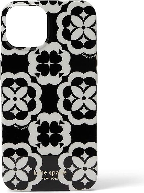 Kate Spade Spade Flower Monogram Printed TPU iPhone(r) 14 (Black Multi)  Wallet Handbags - ShopStyle