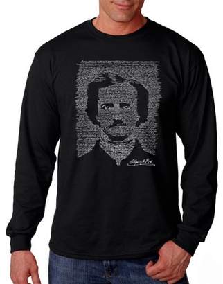 Los Angeles Pop Art Men's long sleeve t-shirt - Edgar Allen Poe - the raven