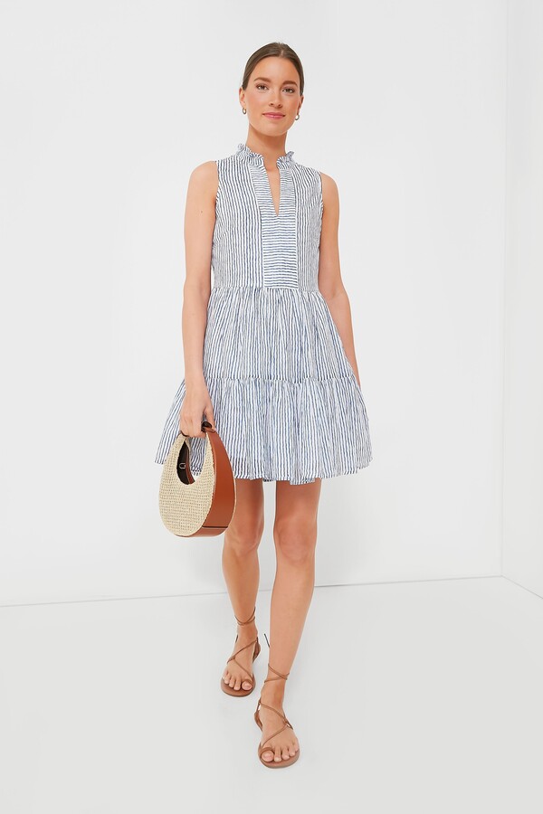 Oliphant Blue Wiggy Yoke Dress ShopStyle