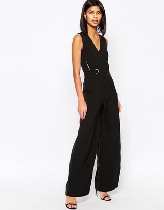 ASOS Premium Belted Jumpsuit with Cut Out