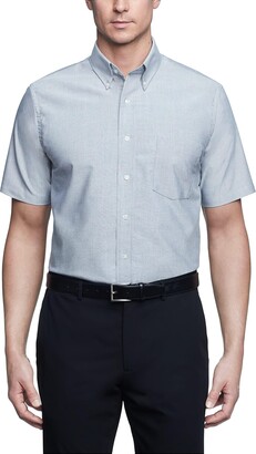 Van Heusen Men's Regular-fit Oxford Short-sleeve Button Down-collar Dress Shirt