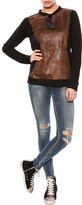 Thumbnail for your product : Jet by John Eshaya Pullover Suede Sweatshirt