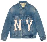 Thumbnail for your product : Gucci Men's denim jacket with NY YankeesTM patch
