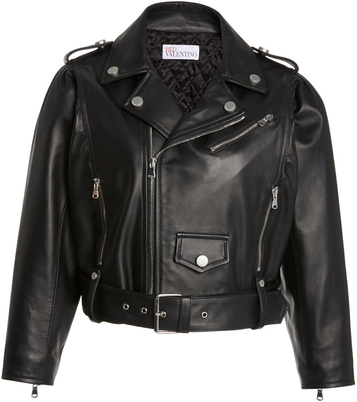 RED Valentino Women's Leather Jackets | Shop the world's largest collection  of fashion | ShopStyle