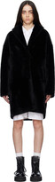 Thumbnail for your product : Yves Salomon Meteo Black Shawl Collar Shearling Coat
