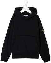 Thumbnail for your product : Stone Island Junior logo embroidered hoodie