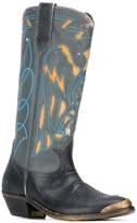 Thumbnail for your product : Golden Goose lizard embossed cowboy boots