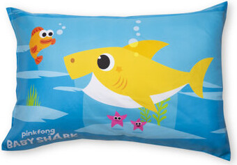 NoJo Baby Shark 2 Piece Toddler Sheet Set - Includes Fitted Sheet and Reversible Pillowcase