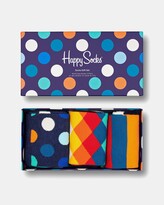 Thumbnail for your product : Happy Socks Men's Red Crew Socks - 3-Pack Classic Gift Set