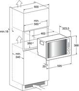 Thumbnail for your product : Hotpoint MWH122.1X 1200W Built In Microwave -Stainless Steel