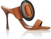 Thumbnail for your product : Manolo Blahnik Women's Fibionabo Suede Slide Sandals