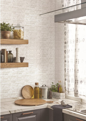 Tic Tac Tiles 10" x 10" PVC Peel & Stick Mosaic Tile in White