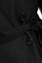 Thumbnail for your product : Ann Demeulemeester Satin And Twill-paneled Linen-blend Coat