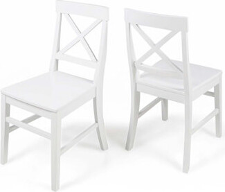 August Grove Farmhouse Acacia Wood Dining Chair