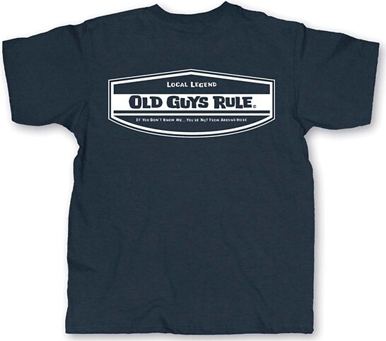 Men's Old Guys Rule Local Legend T-Shirt Medium Navy