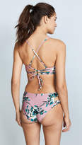 Thumbnail for your product : Splendid Watercolor Floral Tie Front Top