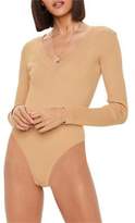 Thumbnail for your product : Missguided Plunge Knitted Bodysuit