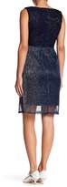 Thumbnail for your product : Sangria Lace Knit Sheath Dress (Petite)