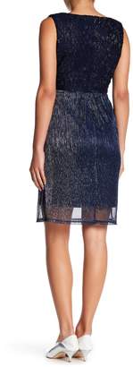 Sangria Lace Knit Sheath Dress (Petite)
