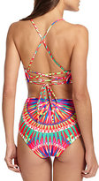 Thumbnail for your product : Mara Hoffman One-Piece Reversible Lace-Up Swimsuit