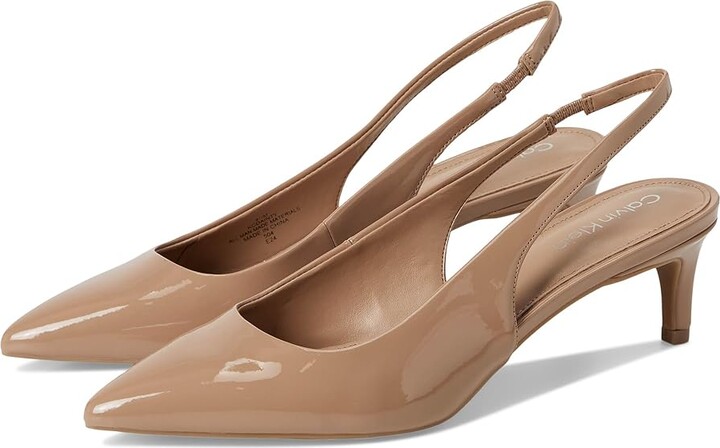 Calvin Klein Dainty Women's Shoes Light Natural Patent 1 : 5 M Leather