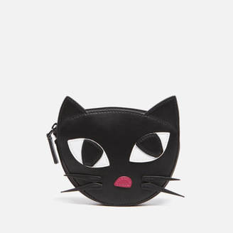 Lulu Guinness Women's Kooky Cat Foldaway Shopper Bag Black White