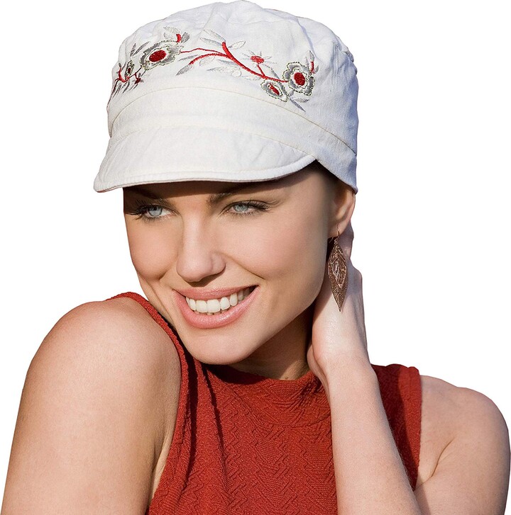 Masumi Headwear MASUMI Chemo Organic Headwear - Mirna Summer Cap | Cancer  Headwear for Women with Hair Loss | Alopecia Hats & Coverings | Sun Hat |  Cotton & Linen (Colour: White) - ShopStyle