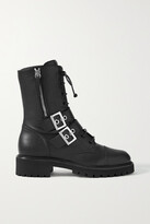 Thumbnail for your product : Giuseppe Zanotti Buckled Leather Ankle Boots - Black