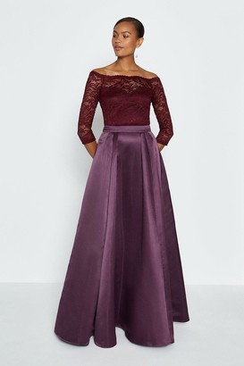 Structured Satin Maxi Skirt - ShopStyle