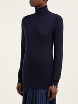 Thumbnail for your product : Extreme Cashmere No.96 Breeze Roll-neck Cashmere Sweater - Navy
