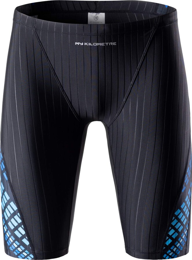 MY KILOMETRE Jammer Swimsuit Mens Solid Swim Jammers Endurance Long